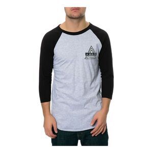 AMBIG Mens The No Choice Baseball Graphic T-Shirt, htrgreyblack, L